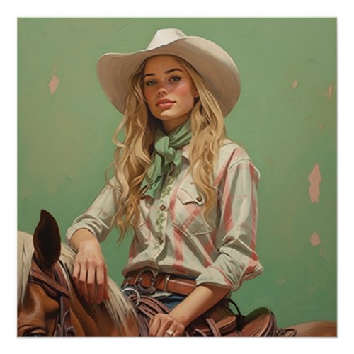  Prairie Saddles Cowgirl Wall Art