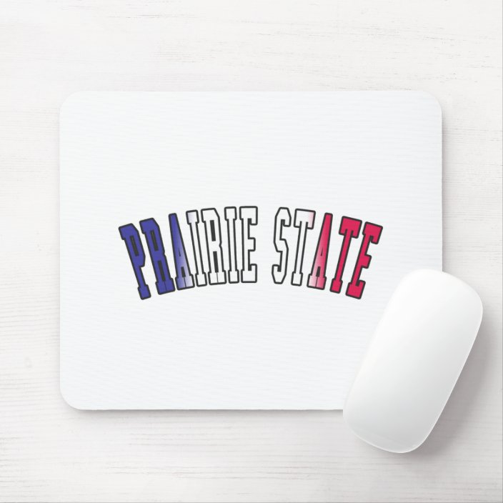 Prairie State in State Flag Colors Mousepad