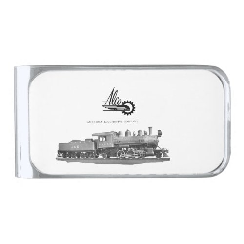  Prairie Steam Locomotive American Locomotive Co Silver Finish Money Clip