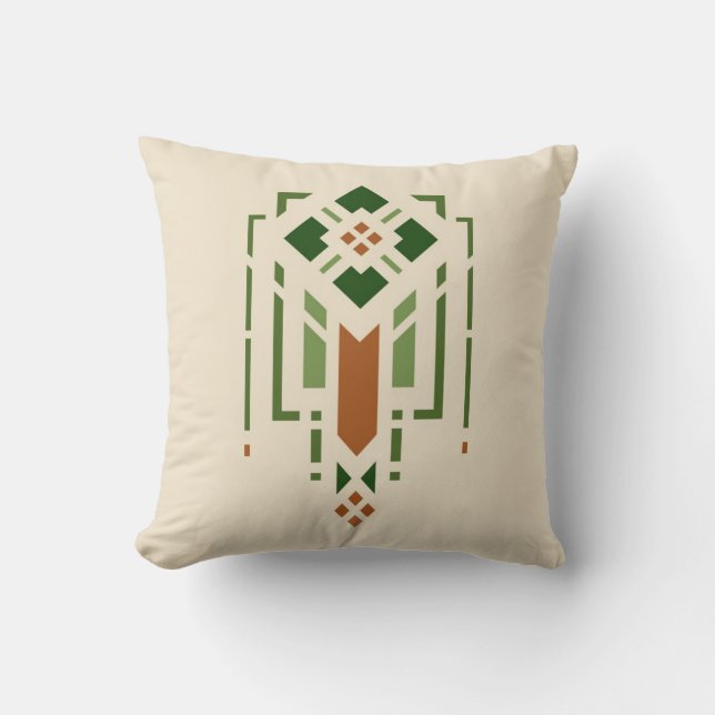 Prairie Stencil Throw Pillow (Front)