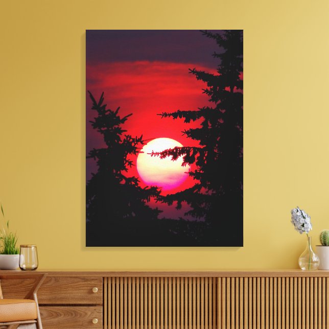 Prairie Sunset Canvas Print (Insitu(LivingRoom))