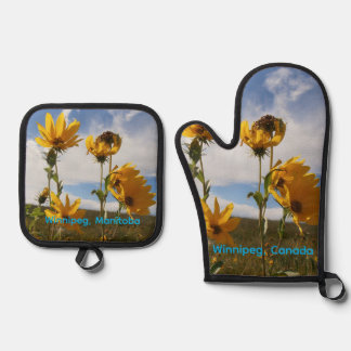 Prairie Sunset Oven Mitt & Pot Holder Set