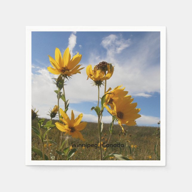 Prairie Sunset square paper napkin (Front)