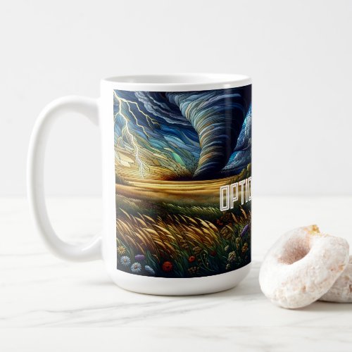 Prairie Tornado Stained Glass Art Coffee Mug