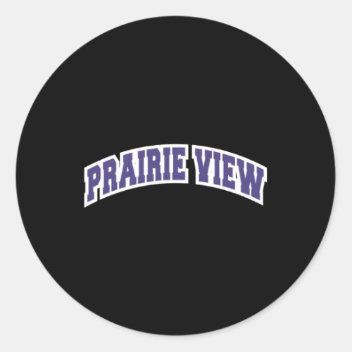 Prairie View Texas Athletic Sports Grey Classic Round Sticker
