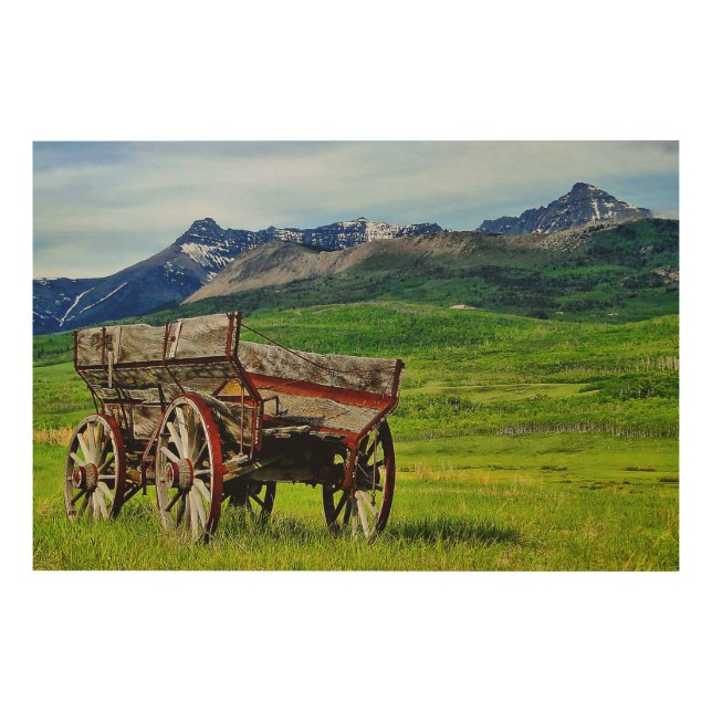 Prairie Wagon Trail's End Wood Panel (Front)