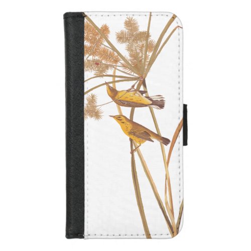 Prairie Warbler Audubon Yellow Bird iPhone 87 Wallet Case