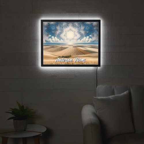 Prairie Wheat Farm Abstract LED Sign
