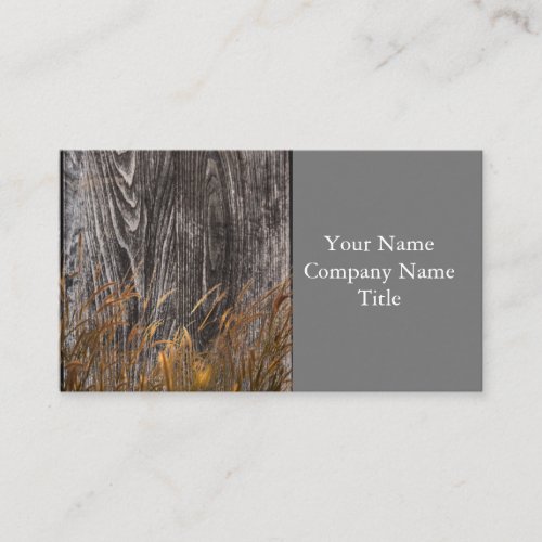 Prairie Wheat On Barn Board Business Card