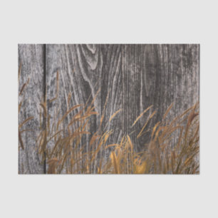 Prairie Wheat On Barn Board Tissue Paper