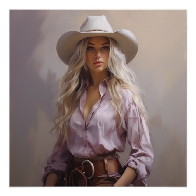 Prairie Wildflower: Cowgirl Wall Art (Front)