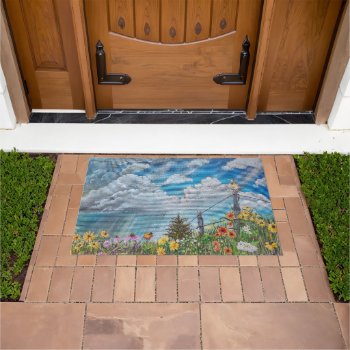 Prairie Wildflowers And Thunderstorm Doormat by CreativeClutter at Zazzle