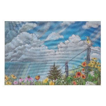 Prairie Wildflowers And Thunderstorm Faux Canvas Print by CreativeClutter at Zazzle