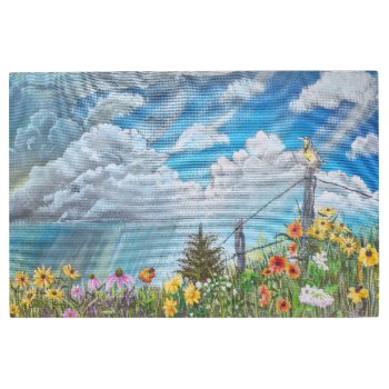 Prairie Wildflowers And Thunderstorm Metal Print by CreativeClutter at Zazzle