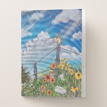 Prairie Wildflowers And Thunderstorm Pocket Folder by CreativeClutter at Zazzle