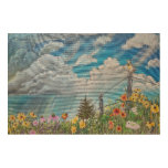 Prairie Wildflowers And Thunderstorm Wood Wall Art at Zazzle