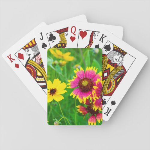 Prairie wildflowers in Hill Country Poker Cards