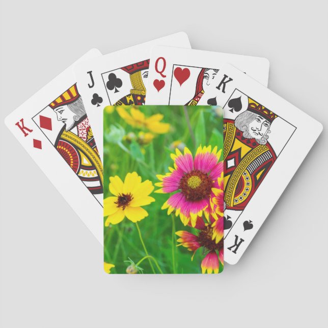 Prairie wildflowers in Hill Country Poker Cards (Back)