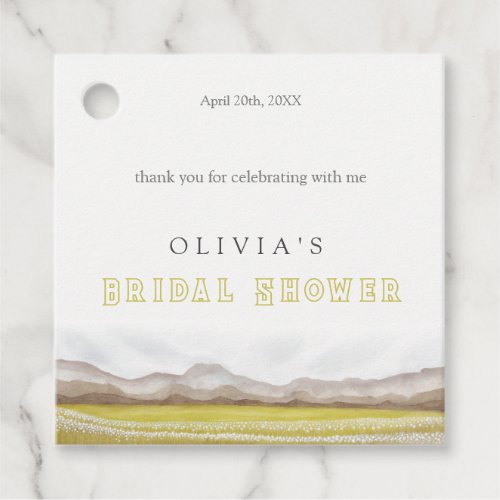 Prairies in Bloom Bridal Shower Favor Tags