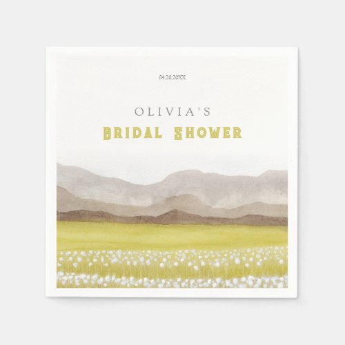 Prairies in Bloom Bridal Shower  Napkins