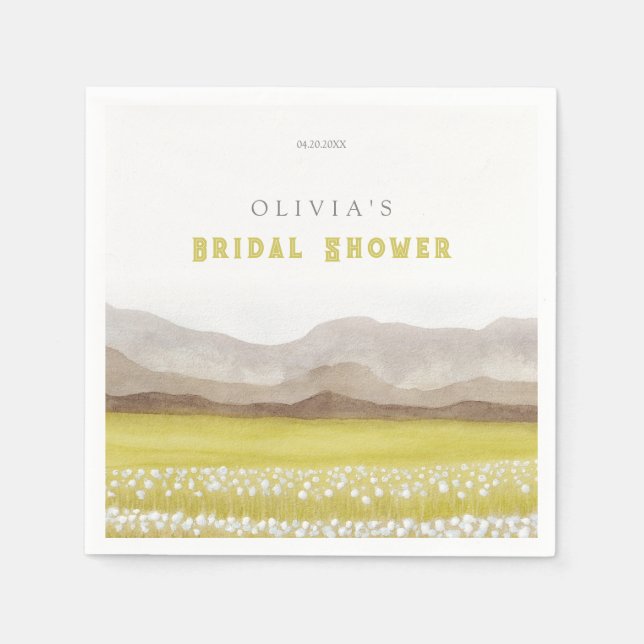 Prairies in Bloom Bridal Shower  Napkins (Front)