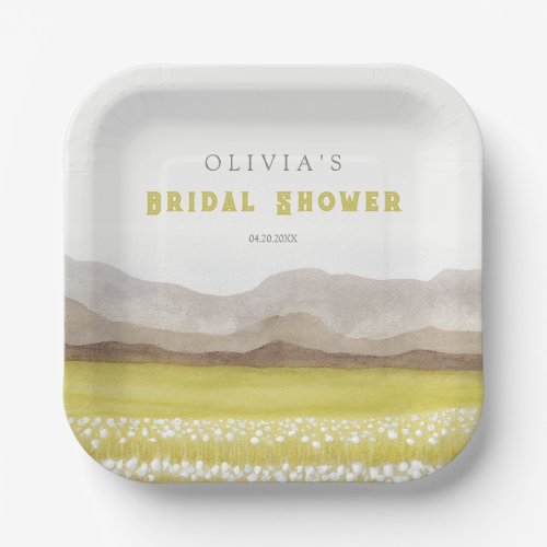 Prairies in Bloom Bridal Shower  Paper Plates