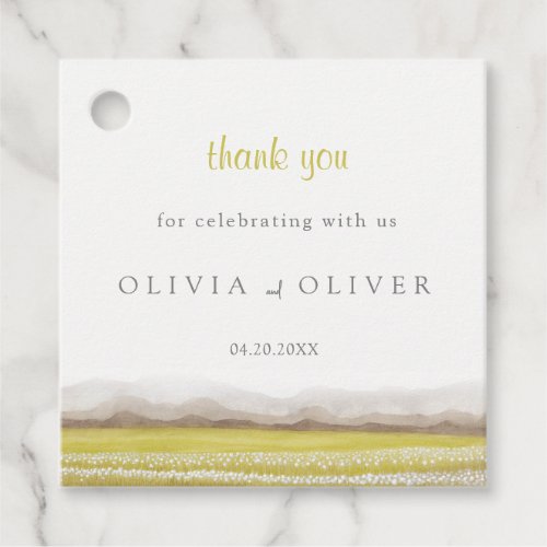 Prairies in Bloom Wedding Favor Tags