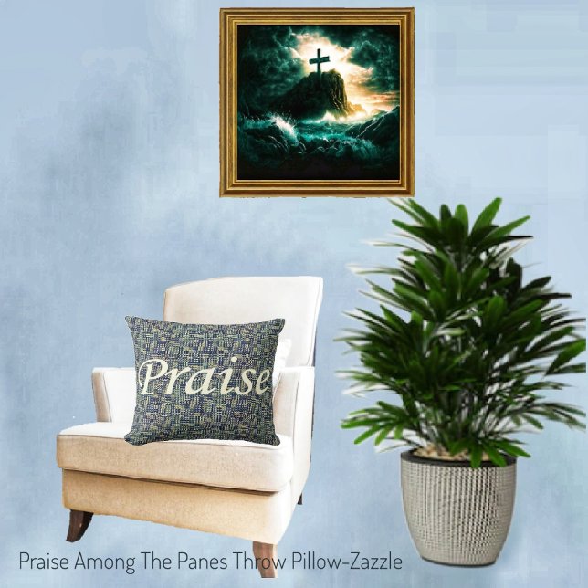 Praise Among The Panes Throw Pillow (Creator Uploaded)