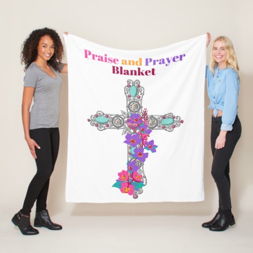 Praise and Prayer Blanket with Cross