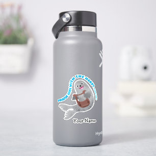 Praise cute harp seal scripture bible verse psalm sticker