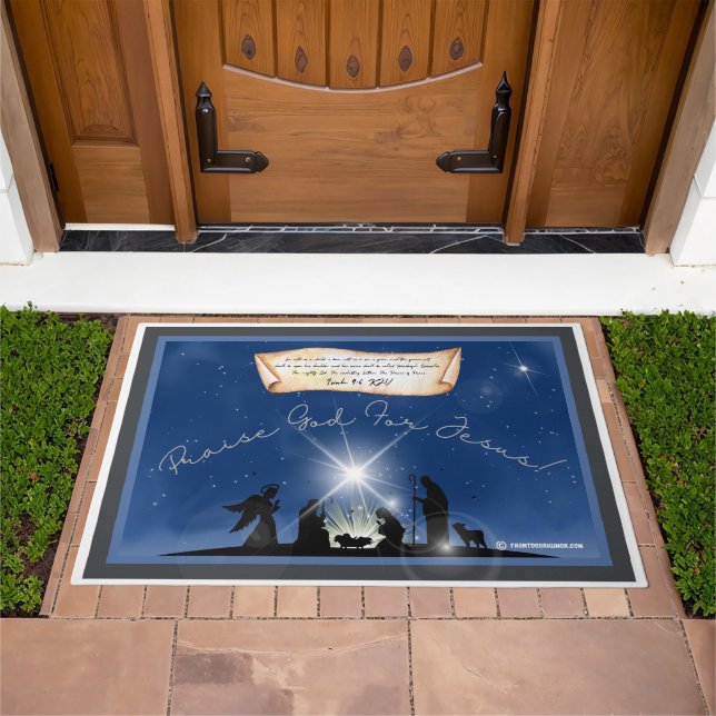 Praise God For Jesus! Doormat (Outdoor)