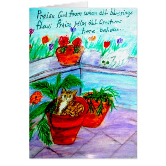 Praise God From Whom All Blessings Flow Cards (Front)