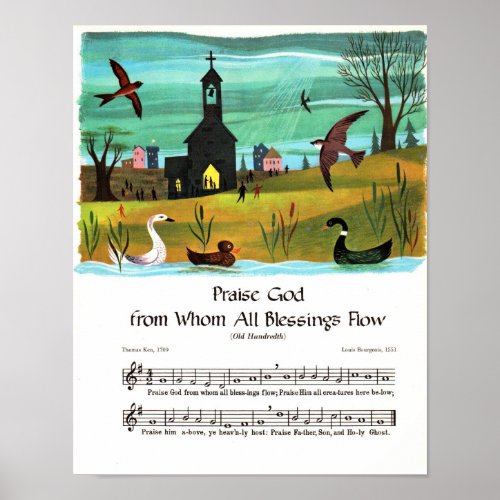 Praise God From Whom All Blessings Flow Poster