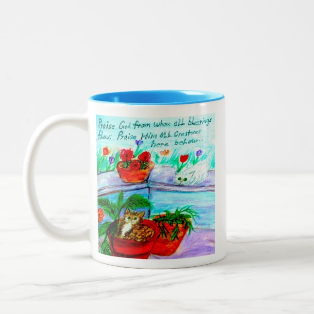 Praise God From Whom All Blessings Flow Two-Tone Coffee Mug (Left)