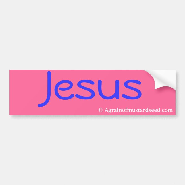 Praise Him N Pink Bible Quote Customize it Bumper Sticker (Front)