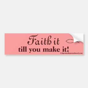 Praise Him N Pink Bible Quote Customize it Bumper Sticker