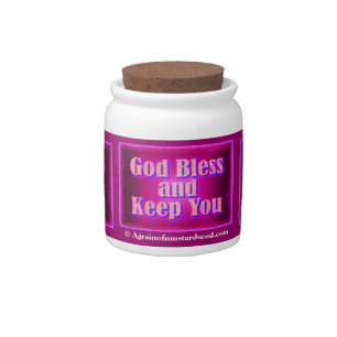 Praise Him N Pink Bible Quote Customize it Candy Jar