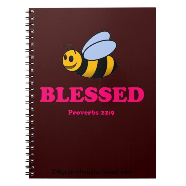Praise Him N Pink Bible Quote Customize it Notebook (Front)