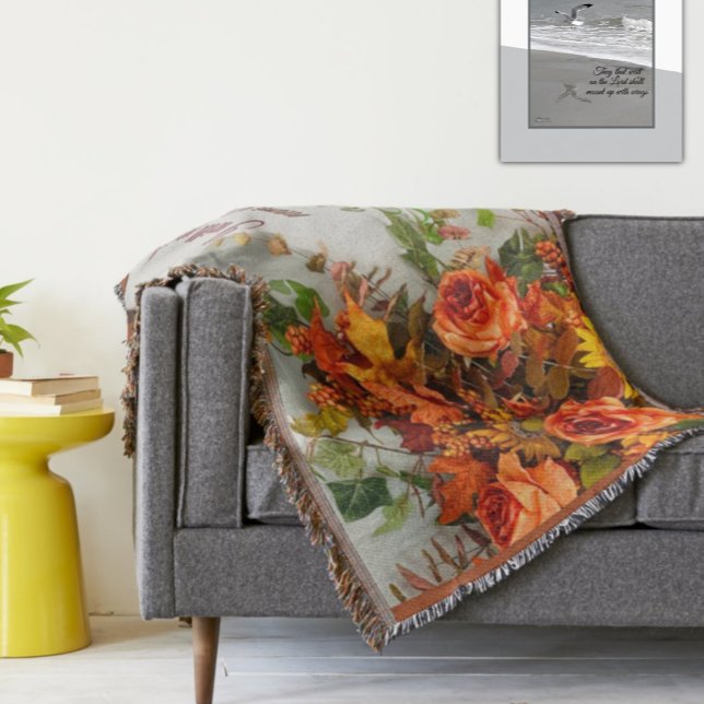 Praise him With Thanksgiving  Throw Blanket (Creator Uploaded)