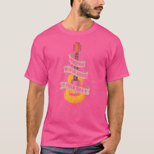 Praise Him With The Strings Jesus Acoustic Guitar  T-Shirt