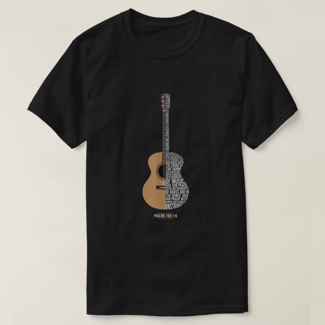 Praise Him With The Strings Psalm T-Shirt (Design Front)