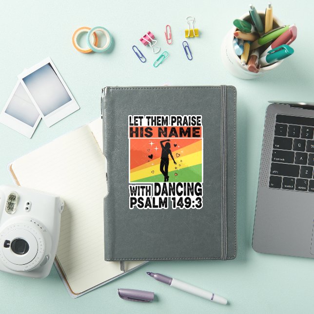 Praise his name dancing design sticker (iPad Cover)