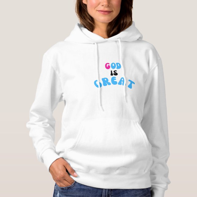 "Praise in Style Unisex White Hoodie (Front)