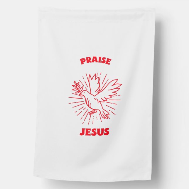 praise Jesus House Flag (Front)