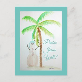 Praise Jesus Y'all Christmas Card by NensPlace at Zazzle