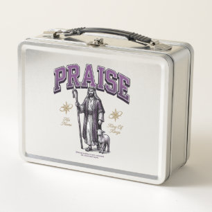 Praise King of Kings Vintage Engraving Shirt Metal Lunch Box