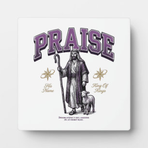 Praise King of Kings Vintage Engraving Shirt Plaque