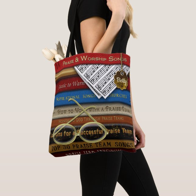 PRAISE TEAM MUSIC TOTE - BOOKS/SHEET MUSIC/NAME BAG (Close Up)
