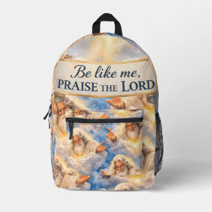 Praise the Lord celestial Christian Printed Backpack