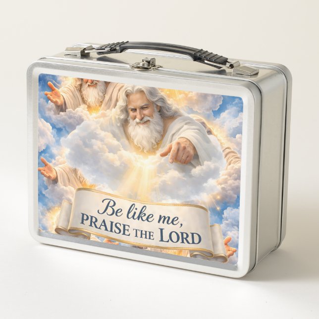 praise the Lord celestial metal lunchbox (Front)